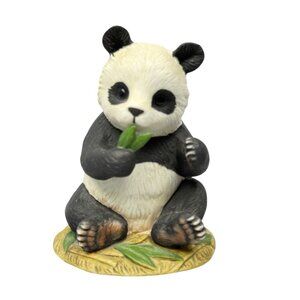 Andrea by Sadek Panda Bear Bamboo Porcelain Figurine #7421 Japan 1985